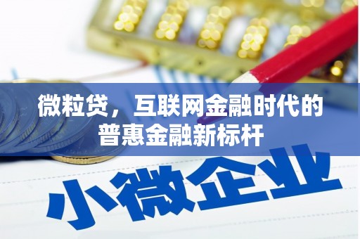 六枝微粒贷，互联网金融时代的普惠金融新标杆