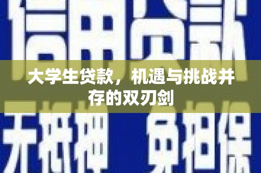 琼结大学生贷款，机遇与挑战并存的双刃剑
