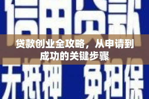 定陶贷款创业全攻略，从申请到成功的关键步骤