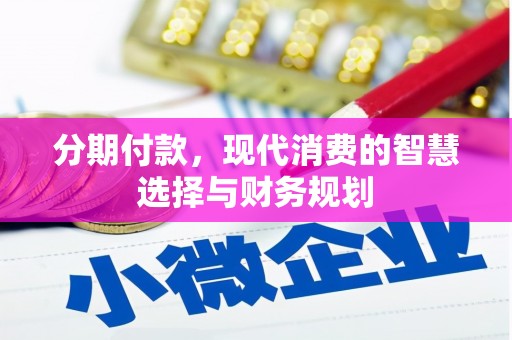 项城分期付款，现代消费的智慧选择与财务规划