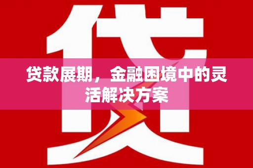 凤岗贷款展期，金融困境中的灵活解决方案