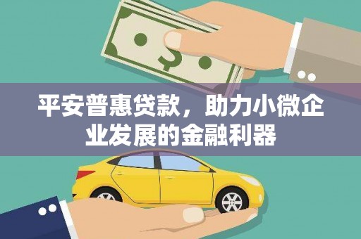 清镇平安普惠贷款，助力小微企业发展的金融利器