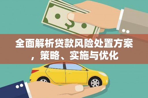 驿城全面解析贷款风险处置方案，策略、实施与优化