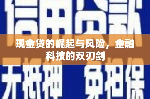 那坡现金贷的崛起与风险，金融科技的双刃剑